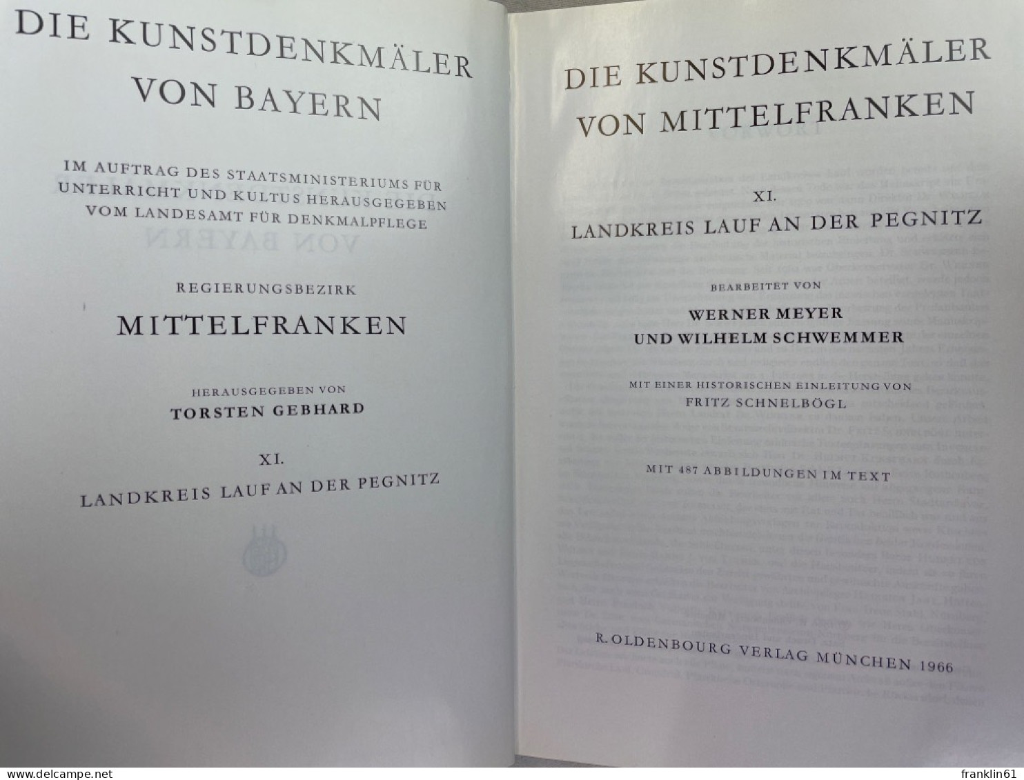 Die Kunstdenkmäler Von Mittelfranken; Band 11., Landkreis Lauf An Der Pegnitz. - Arquitectura
