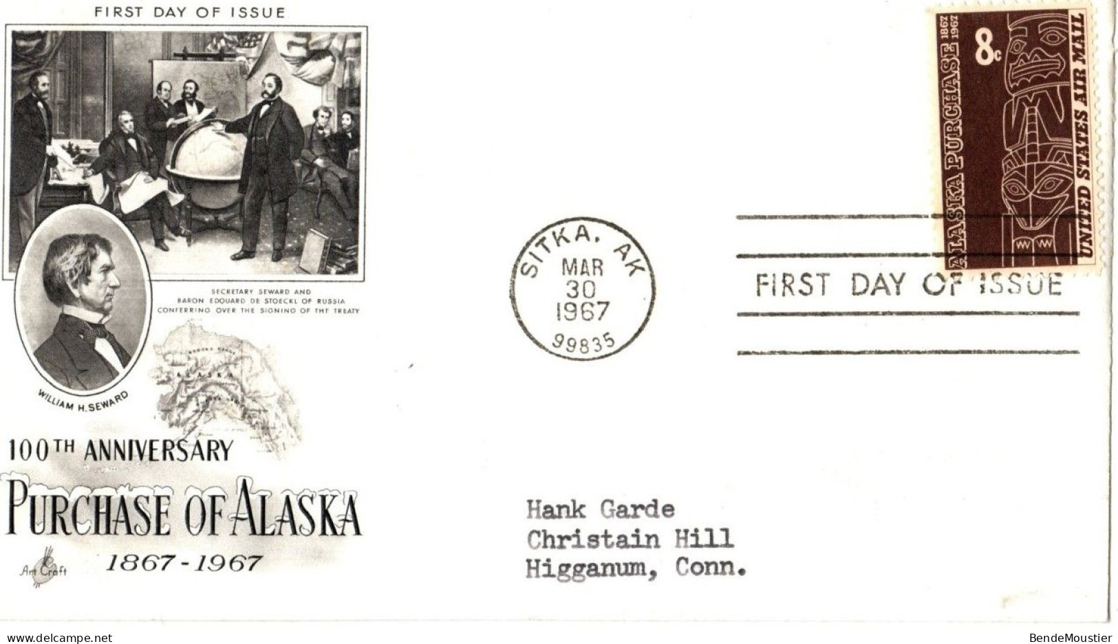 (N17) USA SCOTT 2 X FDC 100 Th Anniversary Purchase Of Alaska 1867-1967 - Sitka AK 30 Mar 1967 - 1961-1970