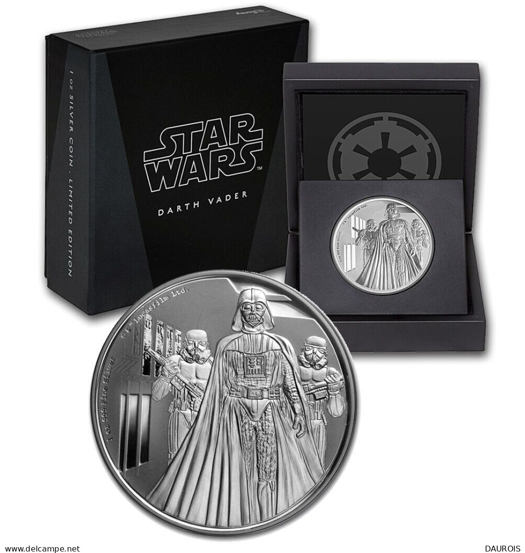 Niue - 2 Dollars 2016 - Star Wars Classics - Dark Vador 1 Oz Silver Proof - Niue