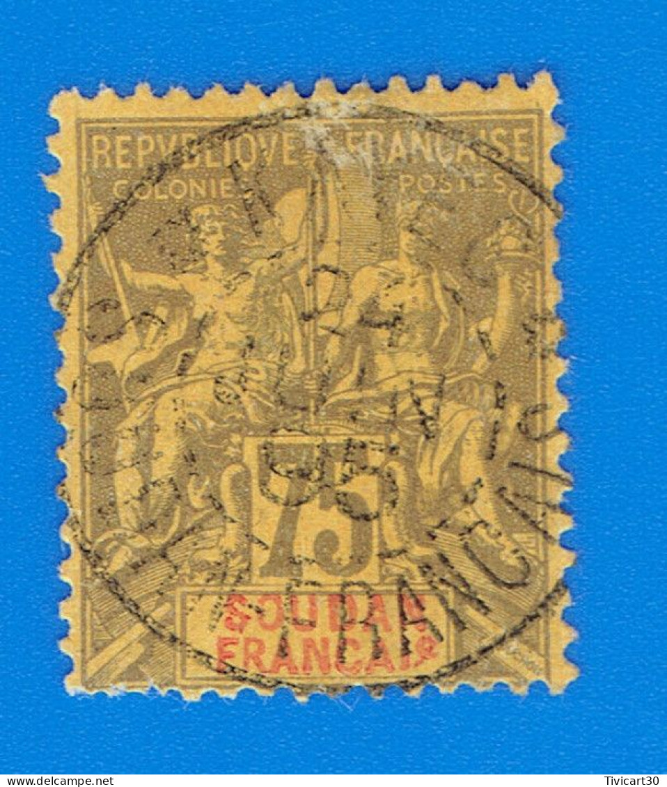 TIMBRE - COLONIES FRANCAISES - SOUDAN FRANCAIS - 75 C. N° 14 OBLITERE 1895 - Oblitérés