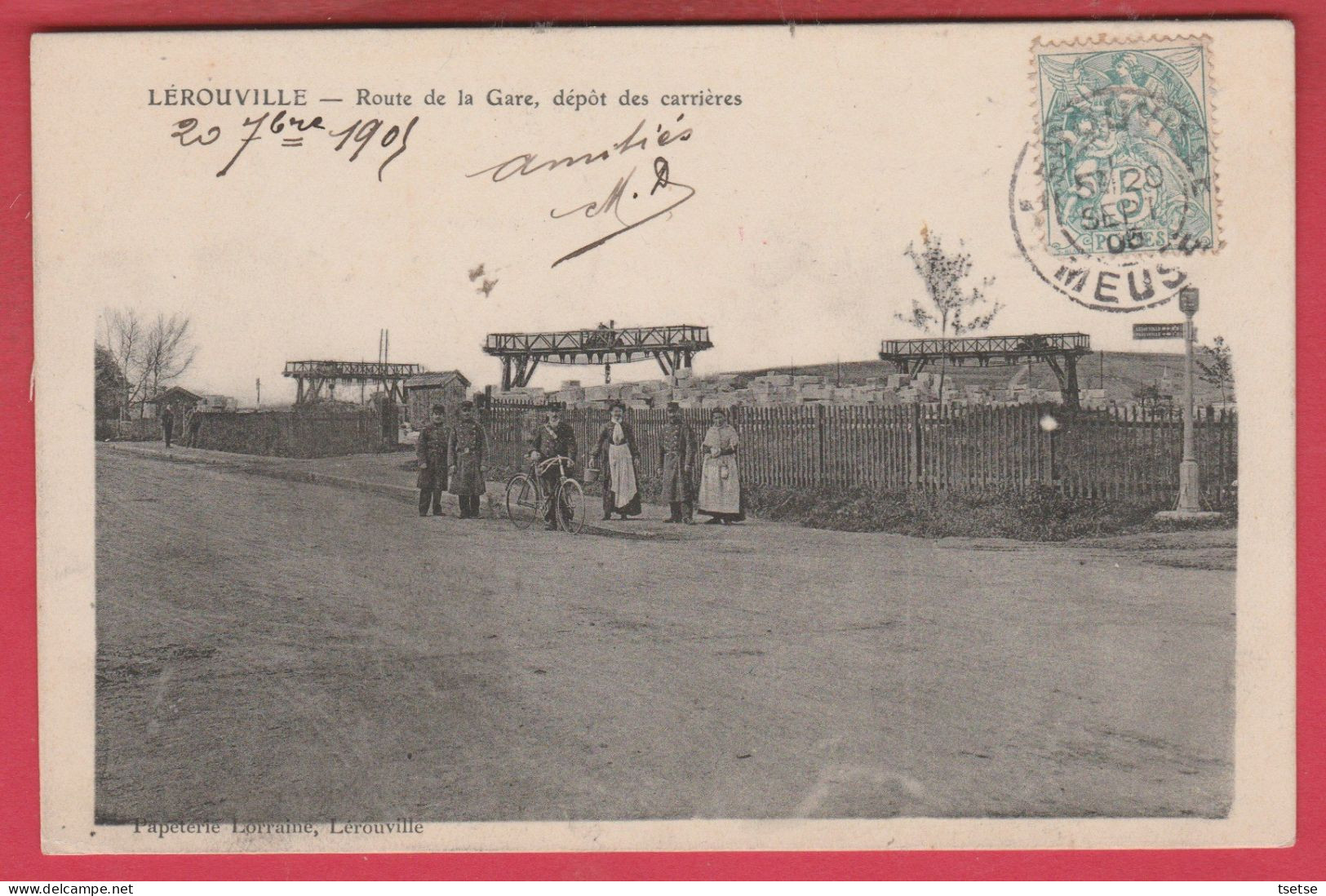 Lérouville - Route De La Gare , Dépôt Des Carrières  - 1906 ( Voir Verso ) - Lerouville