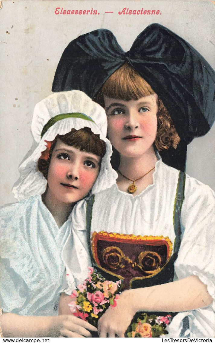 ARTS - Peintures Et Tableaux - Deux Filles Alsaciennes - Carte Postale Ancienne - Peintures & Tableaux