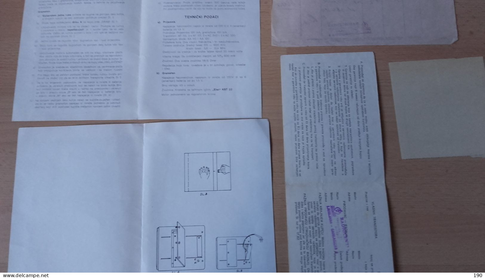 Ei Nis.Elektronska Industrija Nis.5 Documents.Tranzistorski Radio-gramofon Ohrid - Manuscrits