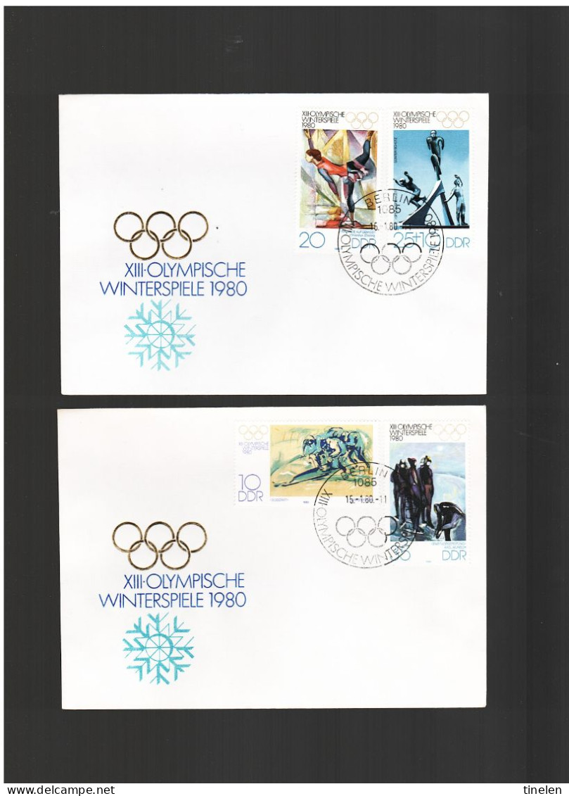 Ddr -germania Est - 1980 Fdc Giochi Olimpici  Invernali - 1971-1980