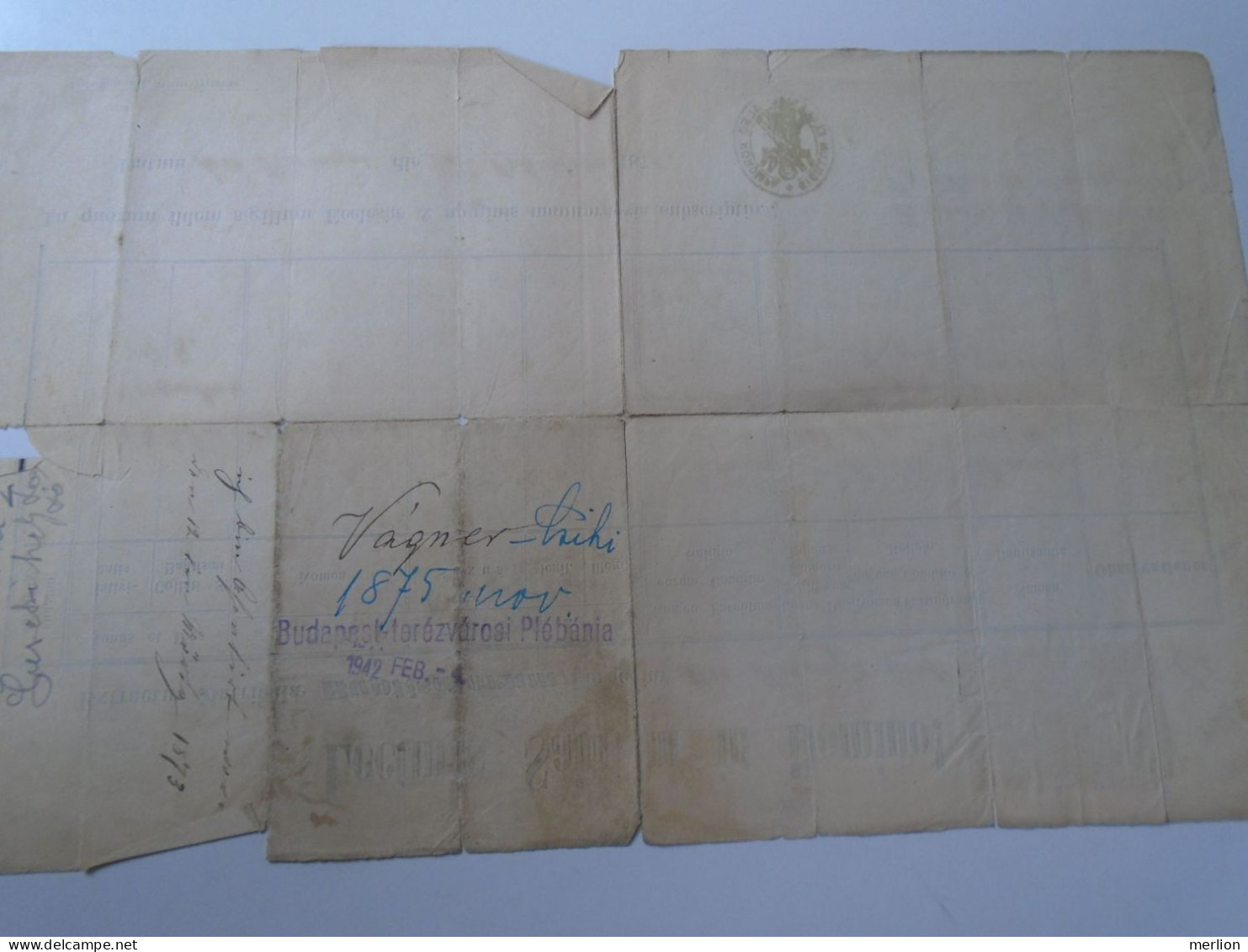 ZA466.14  Old document  -Slovakia  Alsókorompa - Dolná Krupá - 1871  Andreas Wagner, Vágner, Stettina, Jaloveczky