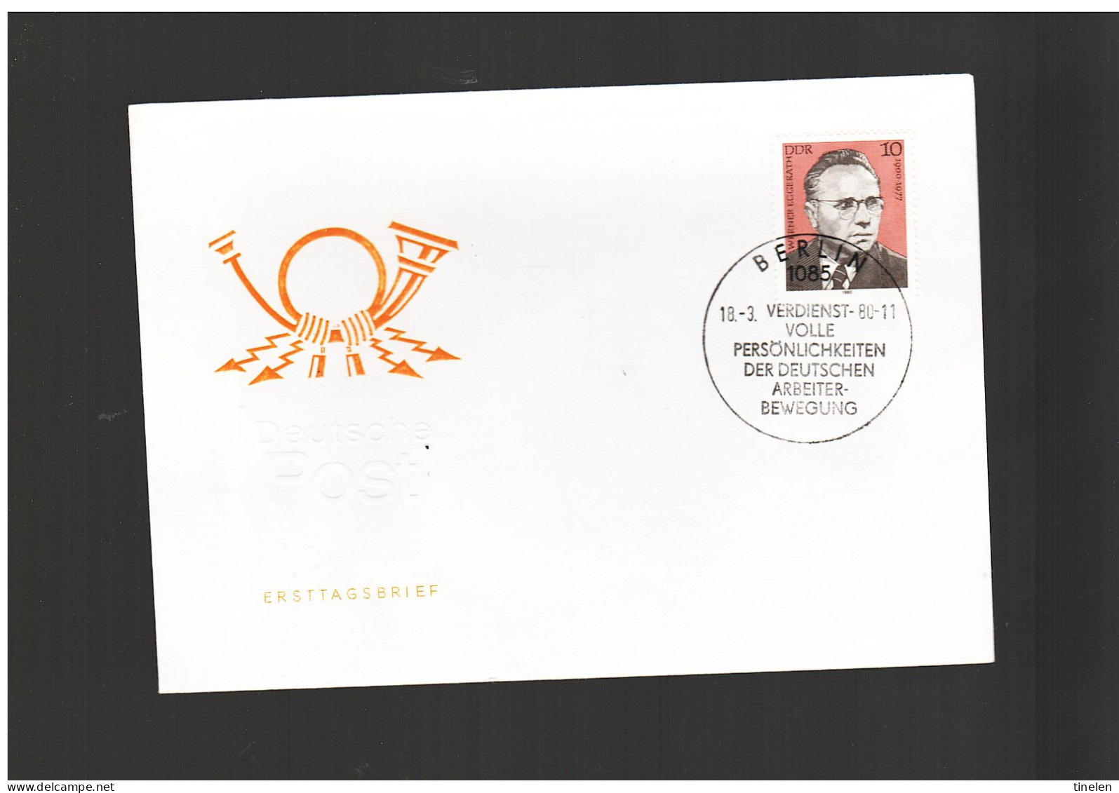 Ddr -germania Est - 1980 Fdc Personalità Nel Lavoro Della Ddr - 1971-1980