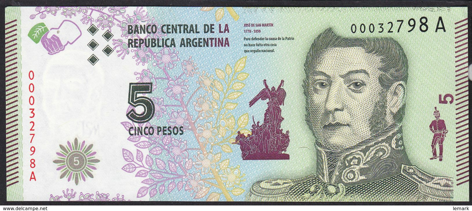 Argentina 5 Pesos 2015 P359 A UNC - Argentine