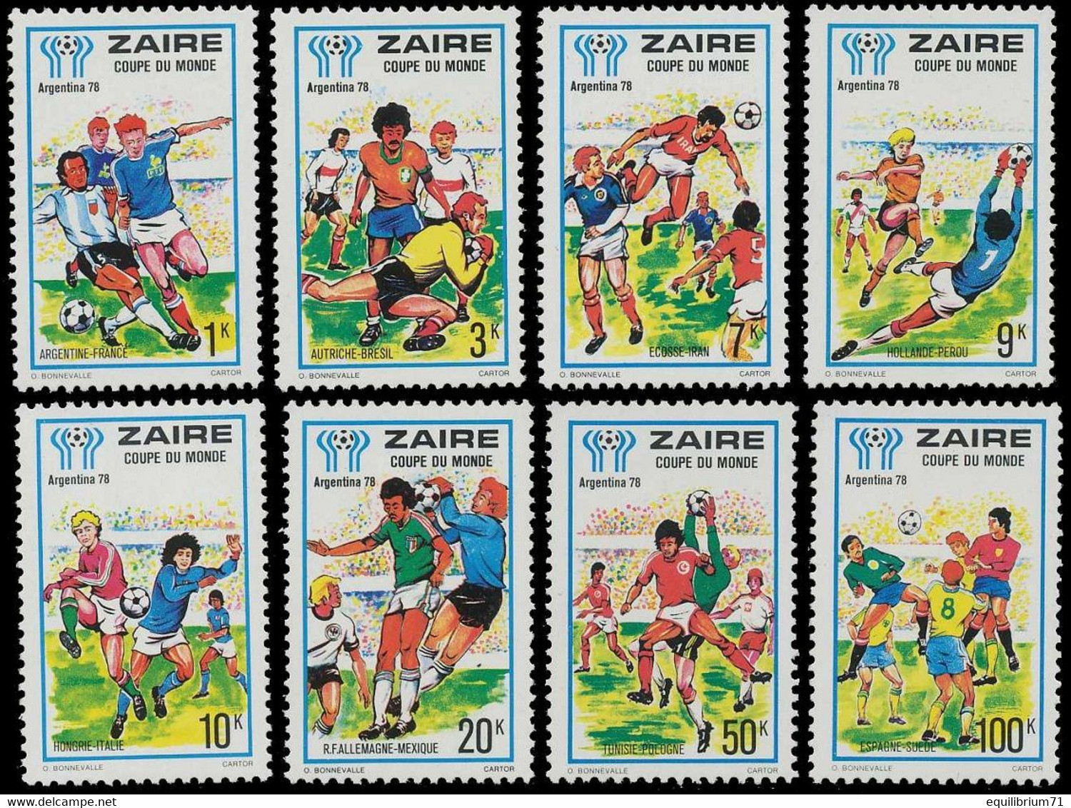 928/935** - Footbal / Voetbal / Fußball / Soccer -"Argentina'78" - ZAÏRE - Neufs