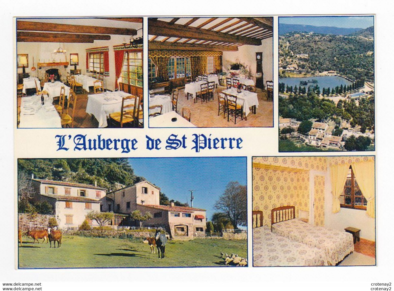 83 SALERNES L'Auberge De St Pierre TOURTOUR Tous Les Produits De Sa Ferme Tel : 17 Troupeau De Vaches VOIR DOS - Salernes