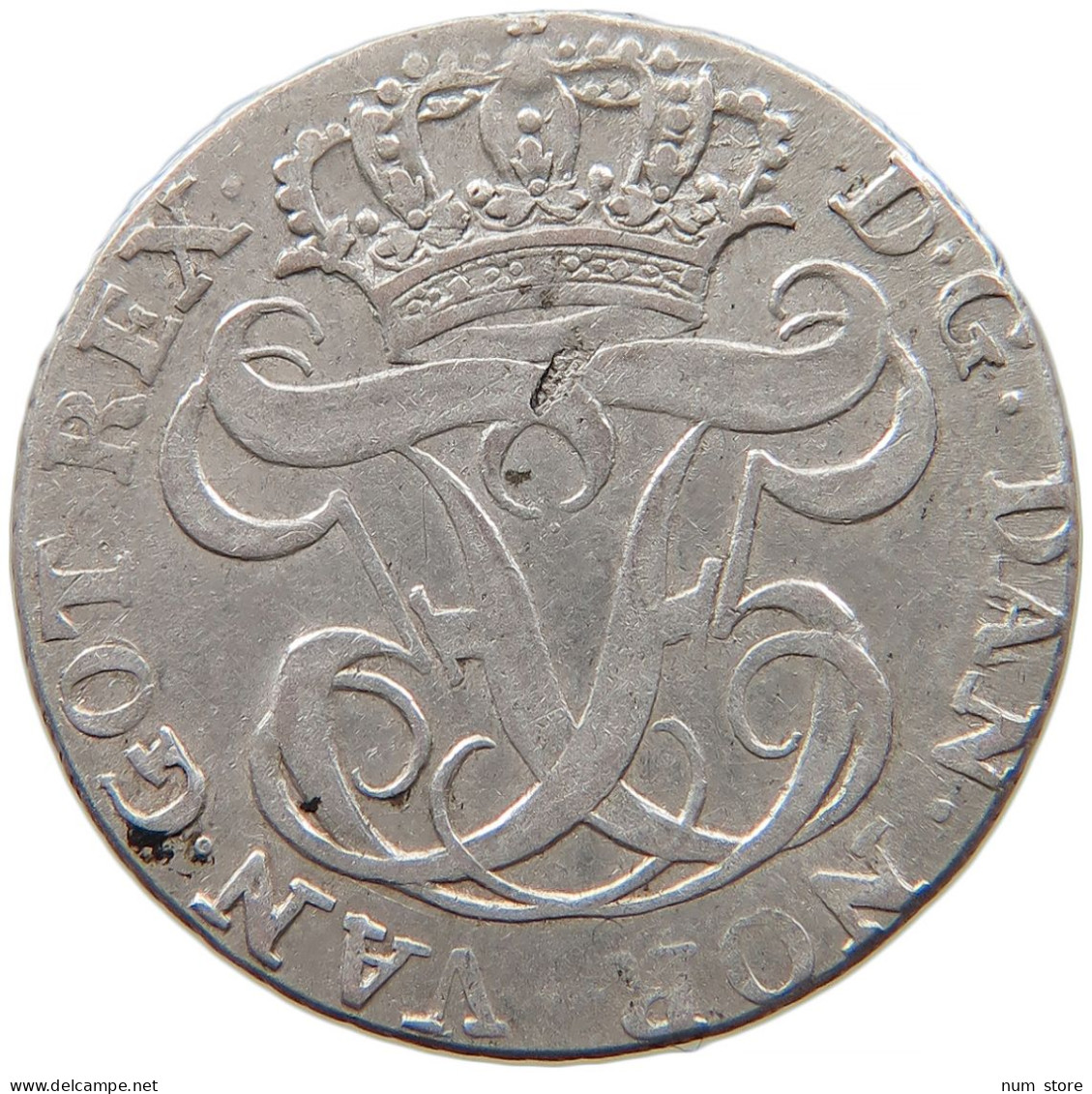 DANISH WEST INDIES 12 SKILLING 1765 FREDERIK V. (1746-1766) RARE #t011 0233 - West Indies