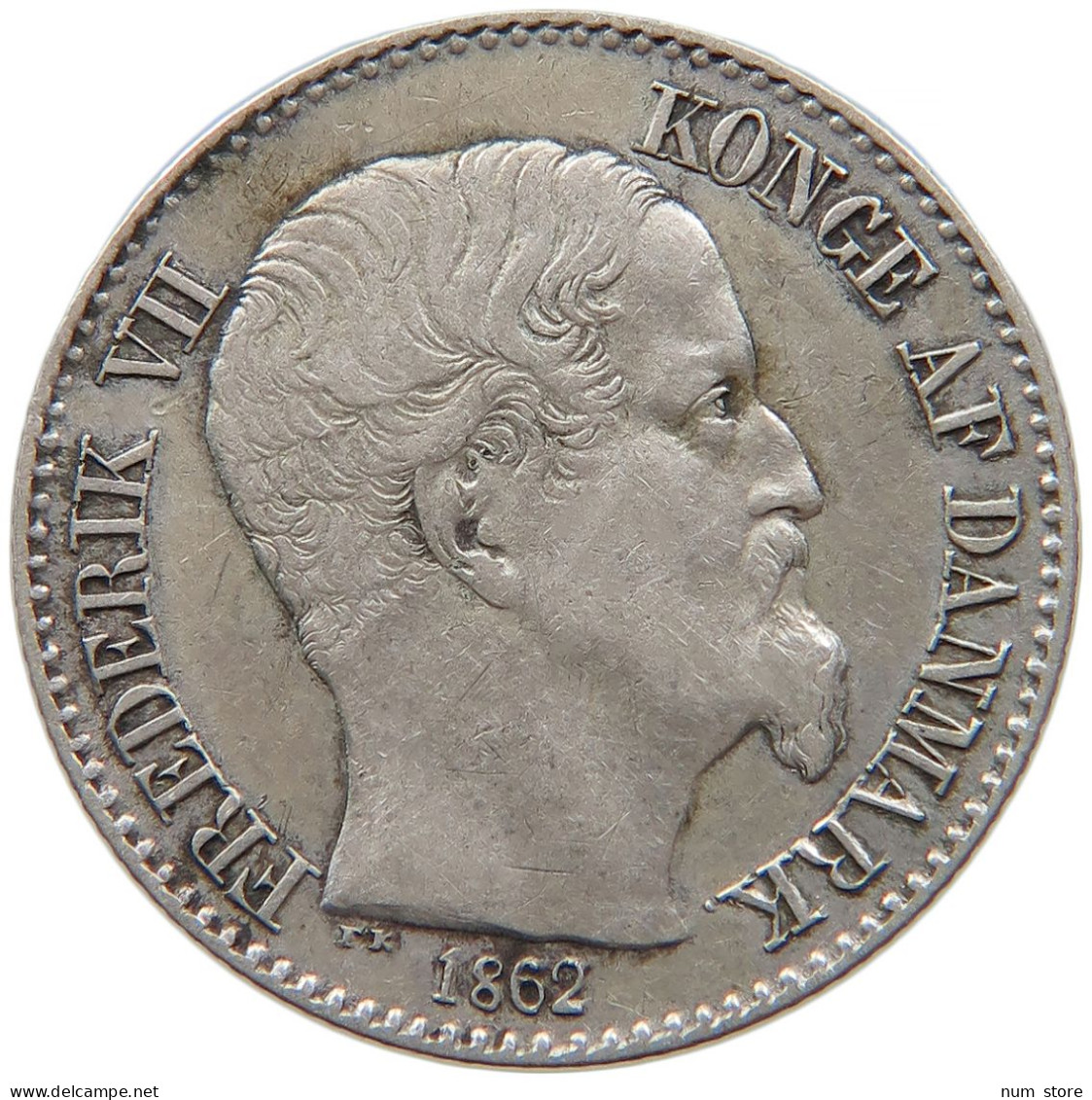DANISH WEST INDIES 10 CENTS 1862 Frederik VII. 1848-1863 #t011 0261 - Antillas