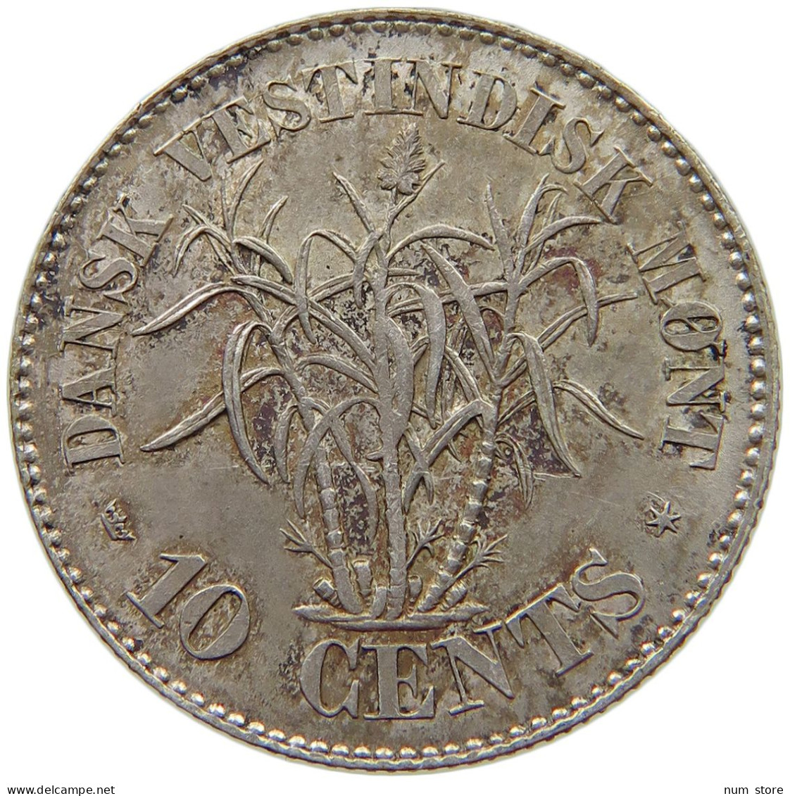 DANISH WEST INDIES 10 CENTS 1859  #t076 0001 - West Indies