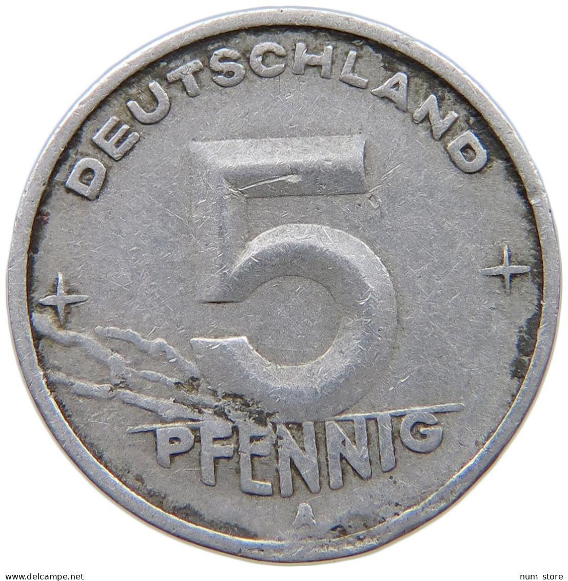 GERMANY DDR 5 PFENNIG 1950 A  #s055 0851 - 5 Pfennig