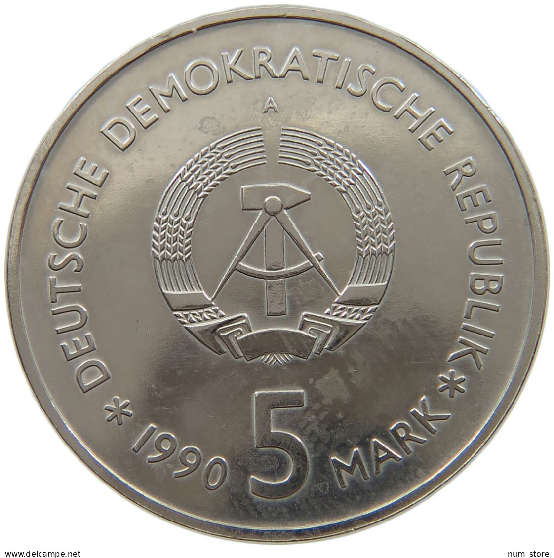 GERMANY DDR 5 MARK 1990 Zeughaus #a078 0267 - 5 Marcos