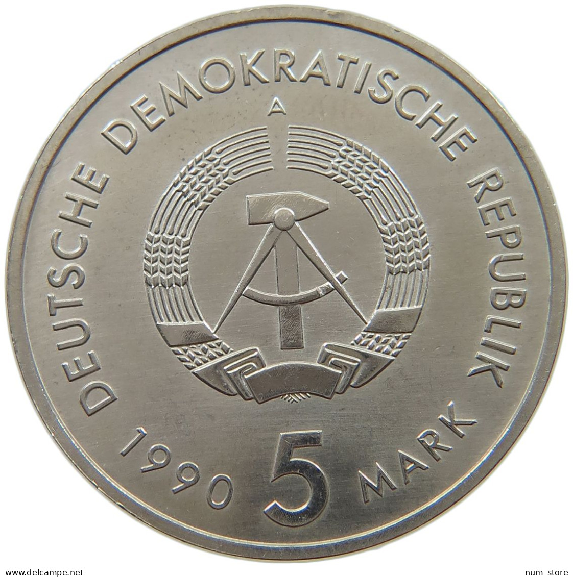 GERMANY DDR 5 MARK 1990 500 Jahre Postwesen #a078 0225 - 5 Mark