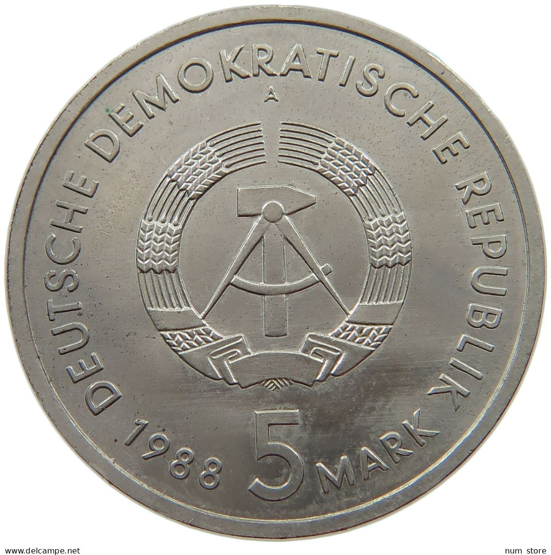 GERMANY DDR 5 MARK 1988 ROSTOCK #s070 0153 - 5 Mark