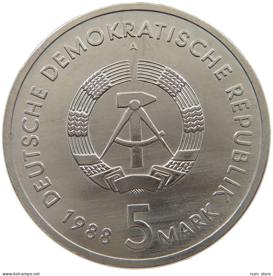 GERMANY DDR 5 MARK 1988 ROSTOCK #a078 0173 - 5 Marcos