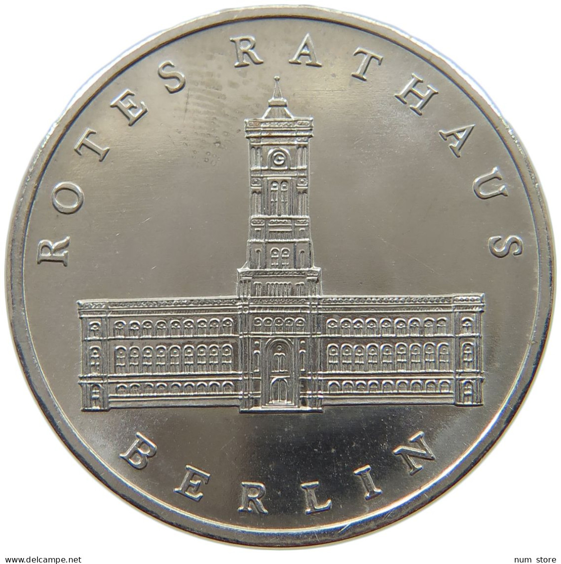 GERMANY DDR 5 MARK 1987 Rotes Rathaus #a088 0049 - 5 Mark