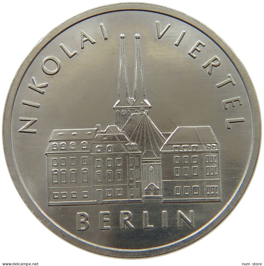 GERMANY DDR 5 MARK 1987 Nikolaiviertel #a077 0579 - 5 Marchi