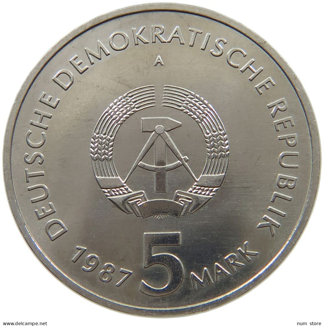 GERMANY DDR 5 MARK 1987 Alexanderplatz #a077 0565 - 5 Marcos