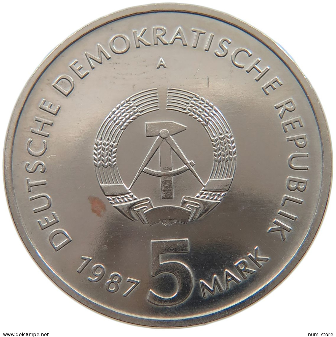 GERMANY DDR 5 MARK 1987 Alexanderplatz #a048 0035 - 5 Marchi