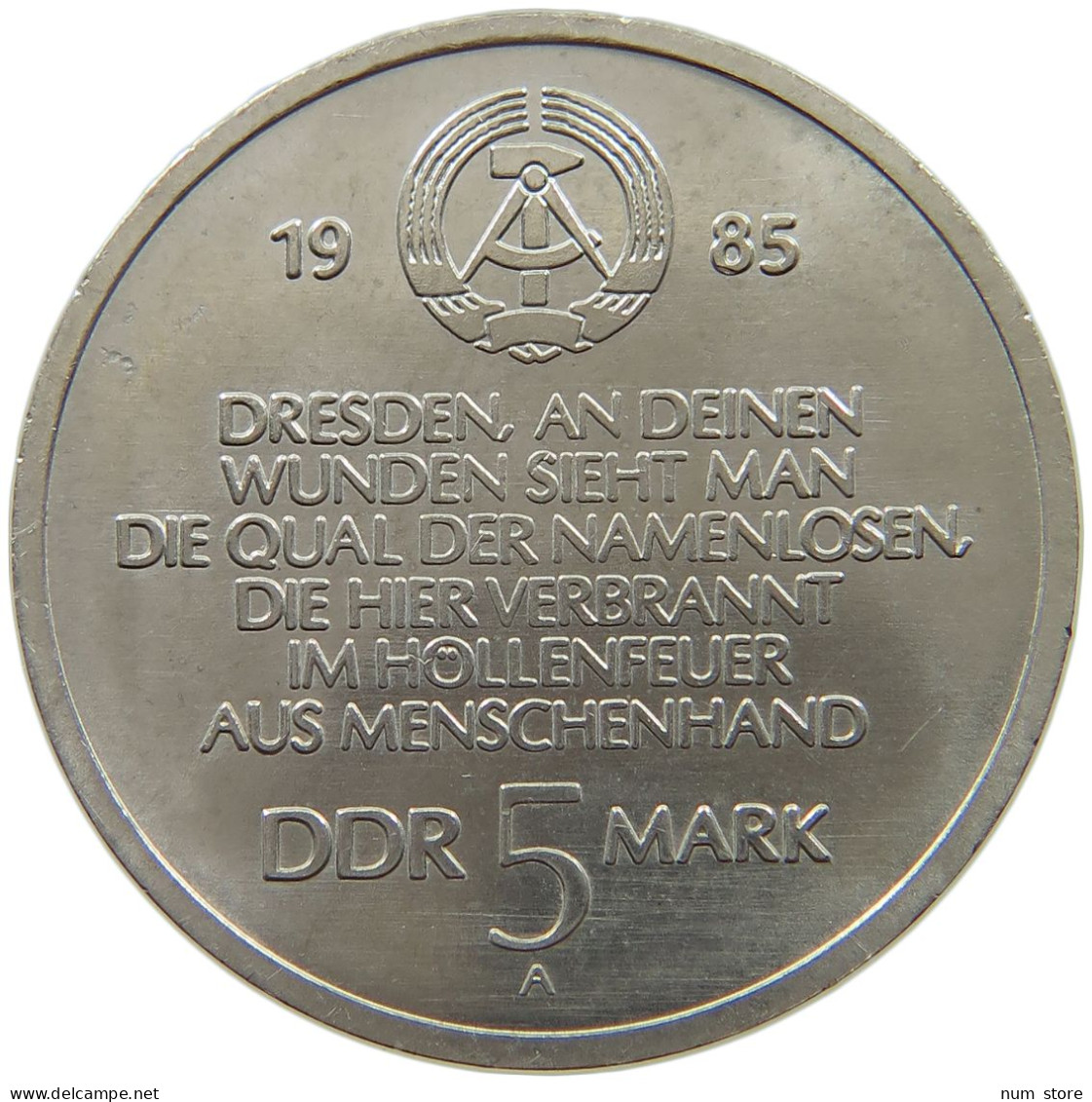 GERMANY DDR 5 MARK 1985  #a077 0555 - 5 Marcos