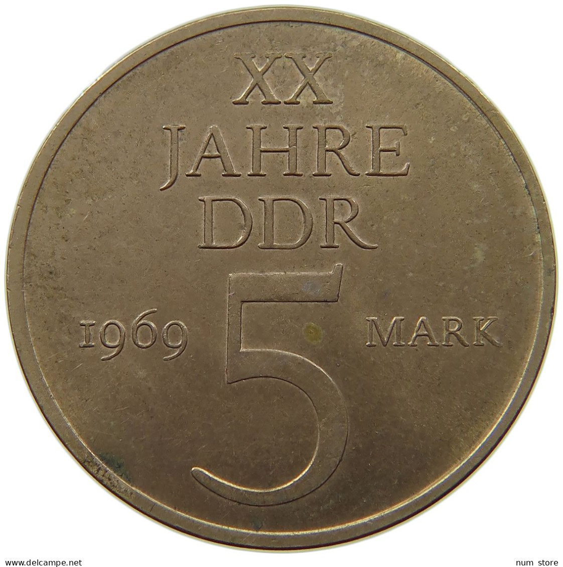 GERMANY DDR 5 MARK 1969 20 Jahre GERMANY DDR #s070 0191 - 5 Marchi