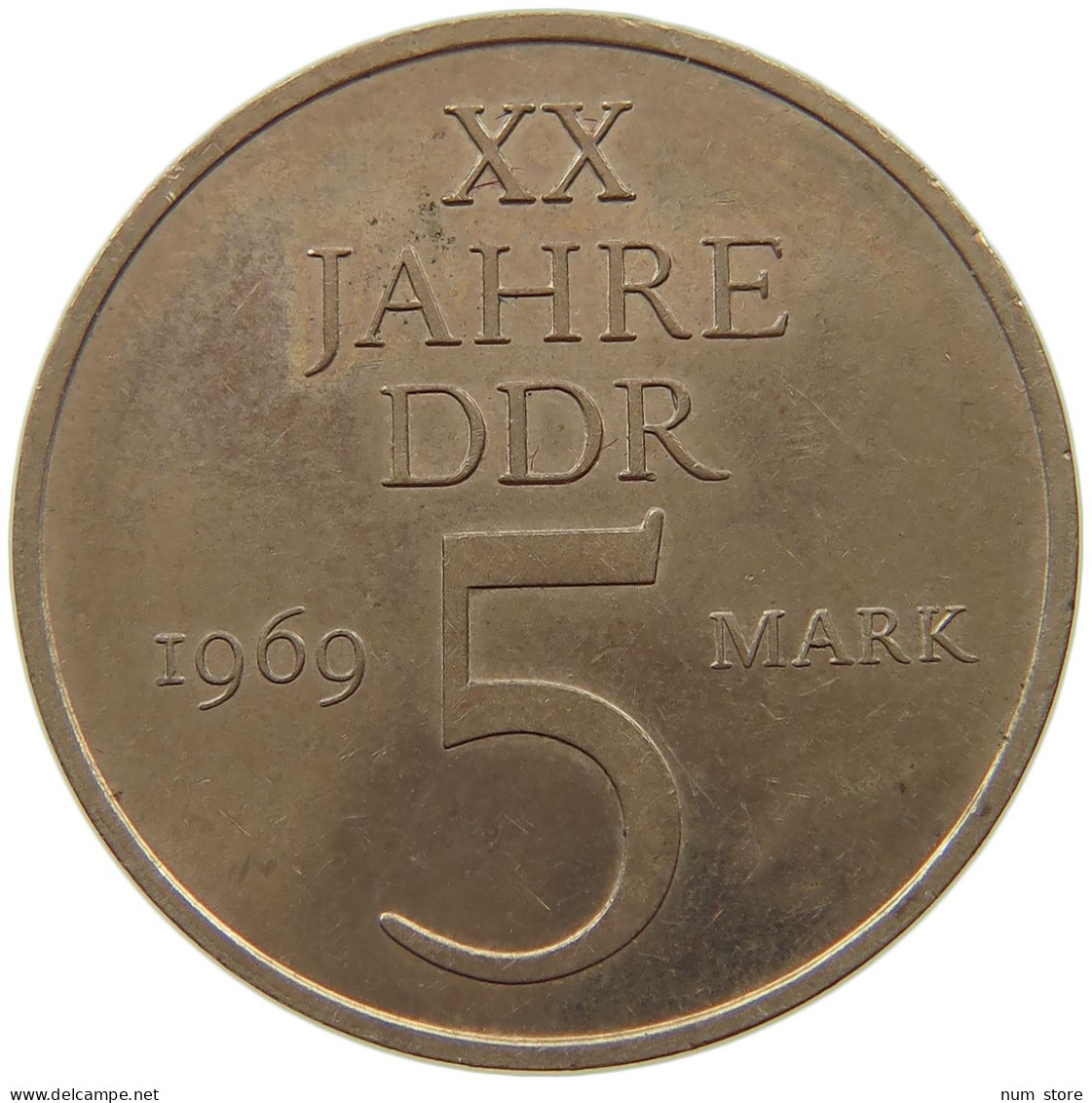 GERMANY DDR 5 MARK 1969 20 Jahre GERMANY DDR #s070 0159 - 5 Marchi