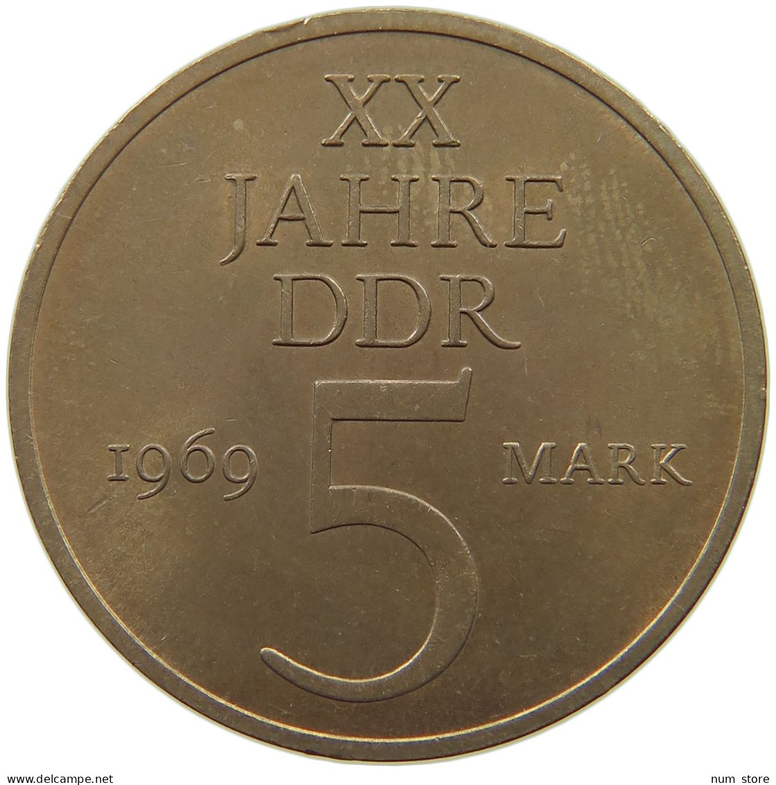 GERMANY DDR 5 MARK 1969 20 Jahre GERMANY DDR #a078 0297 - 5 Marcos