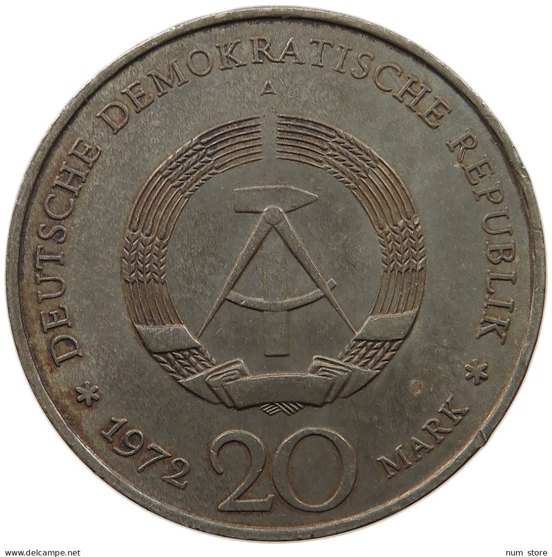 GERMANY DDR 20 MARK 1972 Friedrich V. Schiller #c008 0449 - 20 Marcos