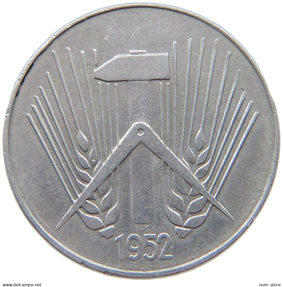 GERMANY DDR 10 PFENNIG 1952 E  #a021 0739 - 10 Pfennig