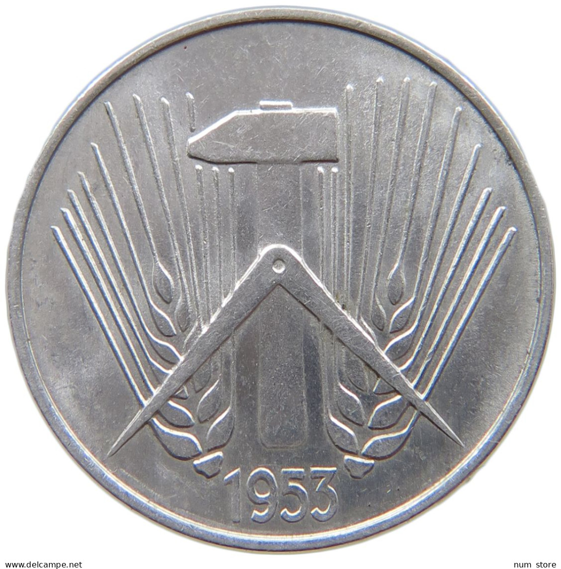 GERMANY DDR 10 PFENNIG 1953 E  #a089 0095 - 10 Pfennig