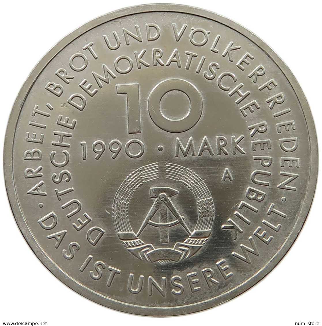 GERMANY DDR 10 MARK 1990 Tag Der Arbeit, 1. Mai #s070 0039 - 10 Marcos