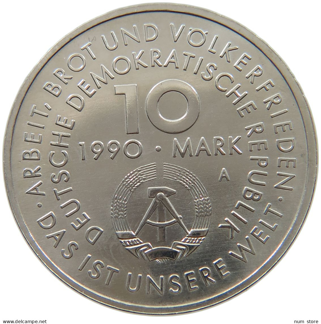 GERMANY DDR 10 MARK 1990 Tag Der Arbeit, 1. Mai #a077 0459 - 10 Mark