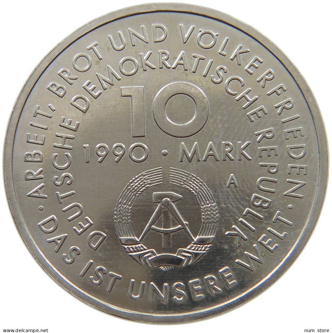 GERMANY DDR 10 MARK 1990 Tag Der Arbeit, 1. Mai #a077 0443 - 10 Marcos