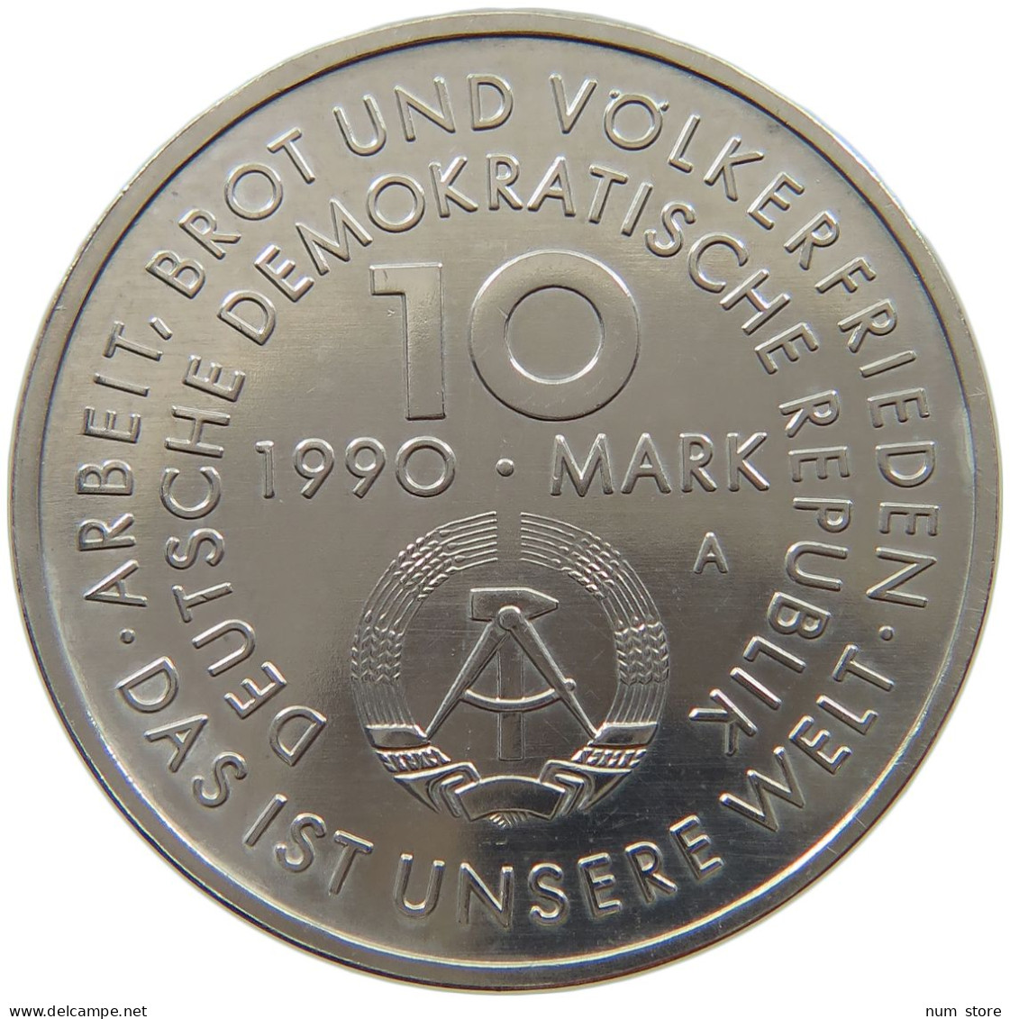 GERMANY DDR 10 MARK 1990 Tag Der Arbeit, 1. Mai #a077 0445 - 10 Marcos