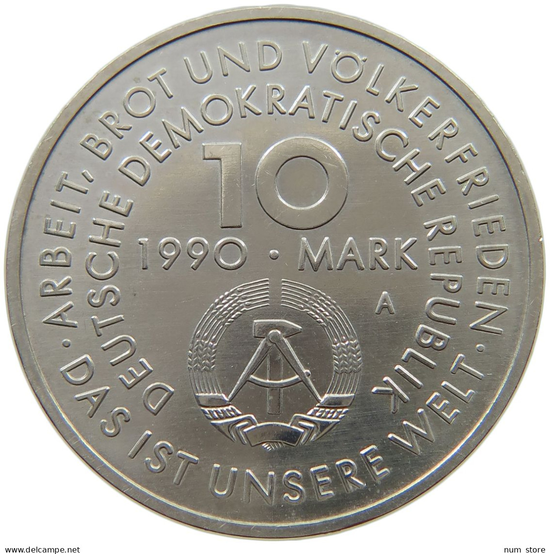 GERMANY DDR 10 MARK 1990 Tag Der Arbeit, 1. Mai #a077 0455 - 10 Mark
