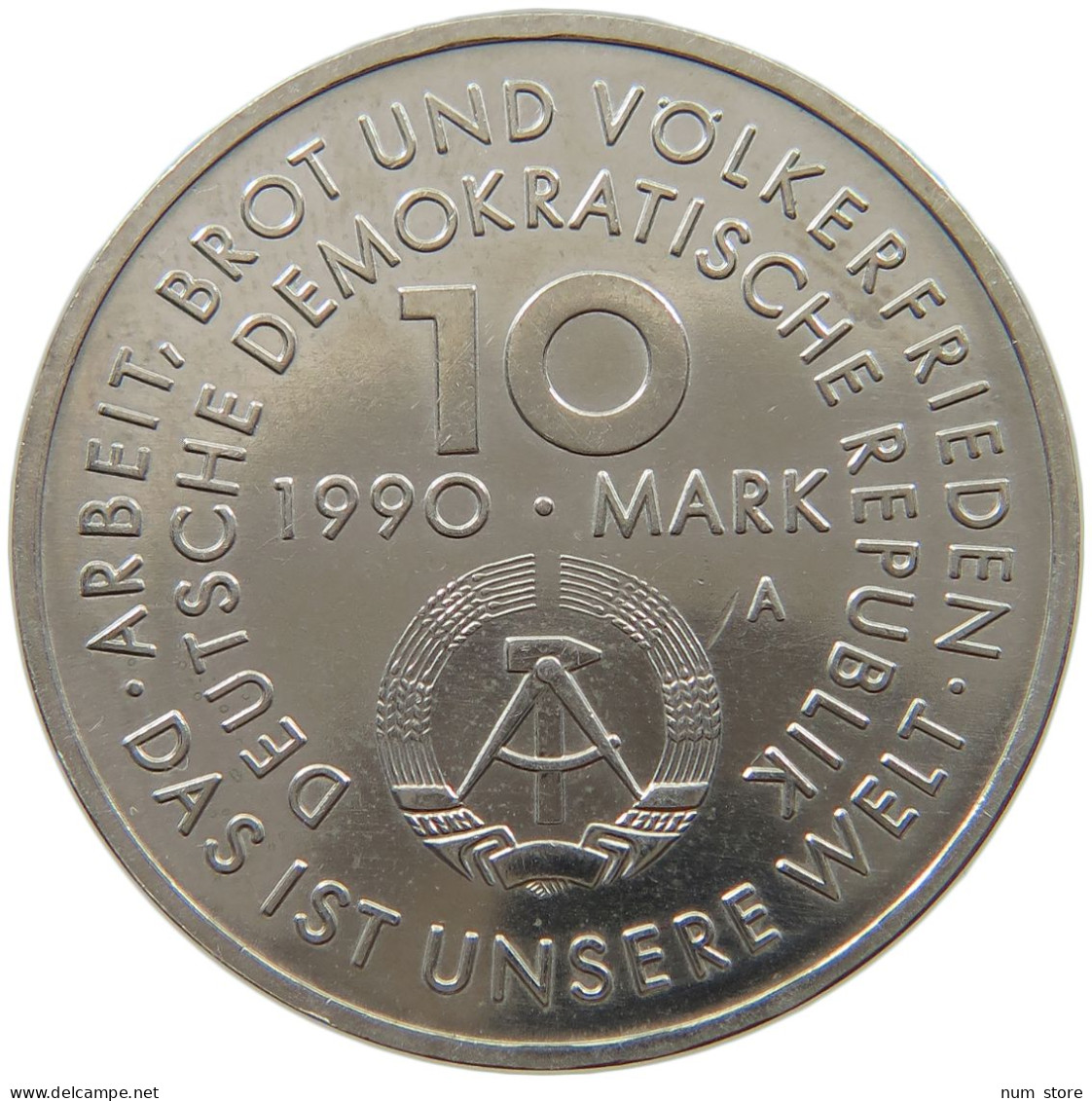 GERMANY DDR 10 MARK 1990 Tag Der Arbeit, 1. Mai #a077 0447 - 10 Mark
