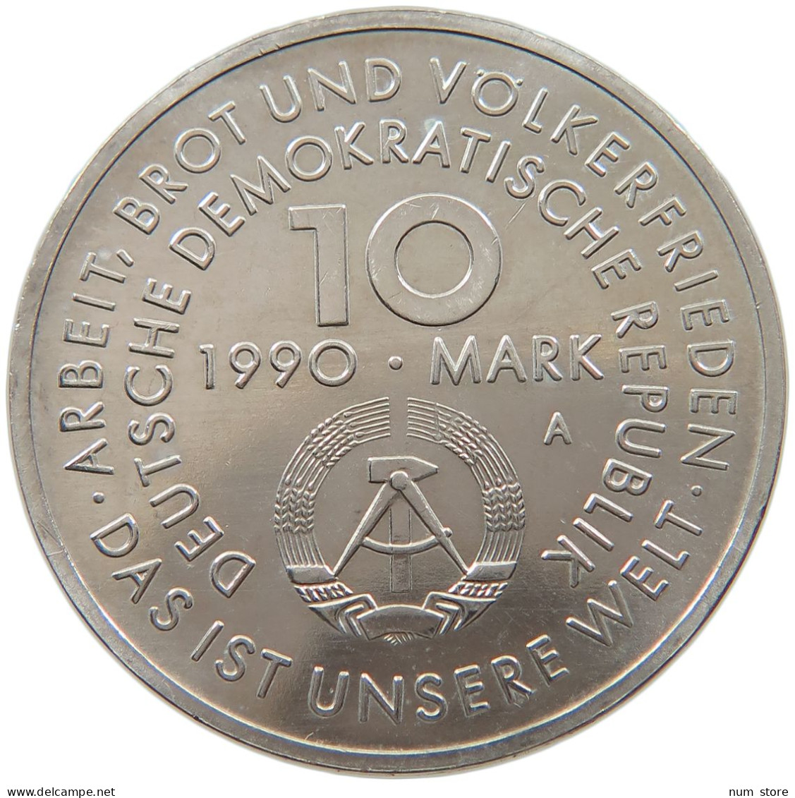 GERMANY DDR 10 MARK 1990 Tag Der Arbeit, 1. Mai #a037 0047 - 10 Marcos