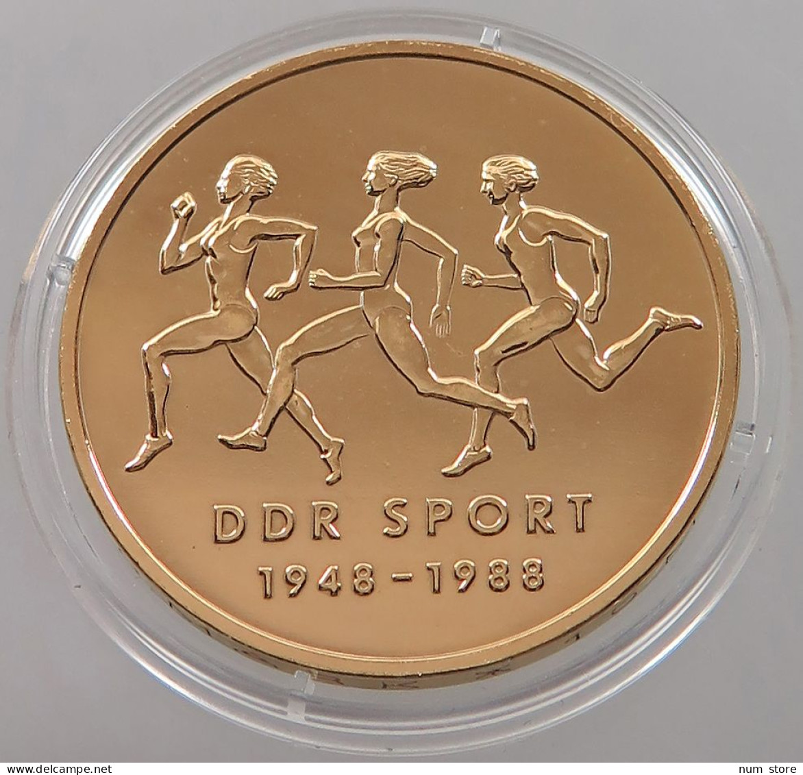 GERMANY DDR 10 MARK 1988 Sportbund VERGOLDET #sm07 1161 - 10 Mark