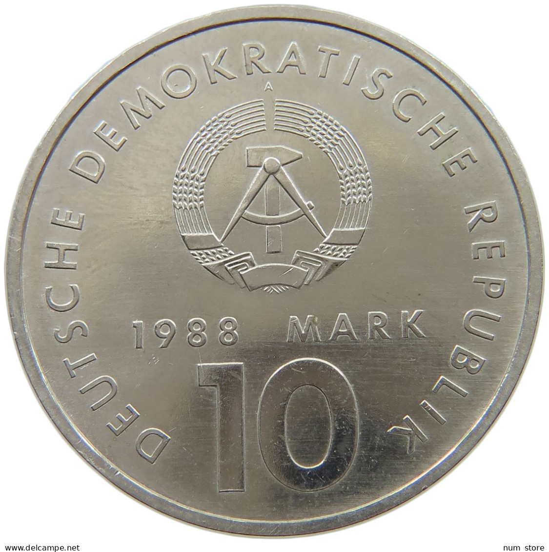 GERMANY DDR 10 MARK 1988 Sportbund #s062 0679 - 10 Marcos