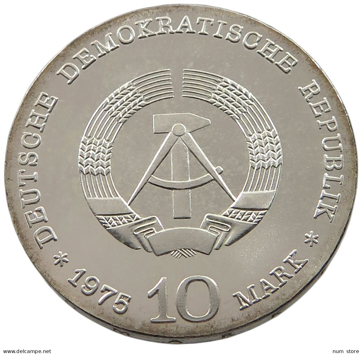 GERMANY DDR 10 MARK 1975 ALBERT SCHWEITZER #alb054 0127 - 10 Marcos