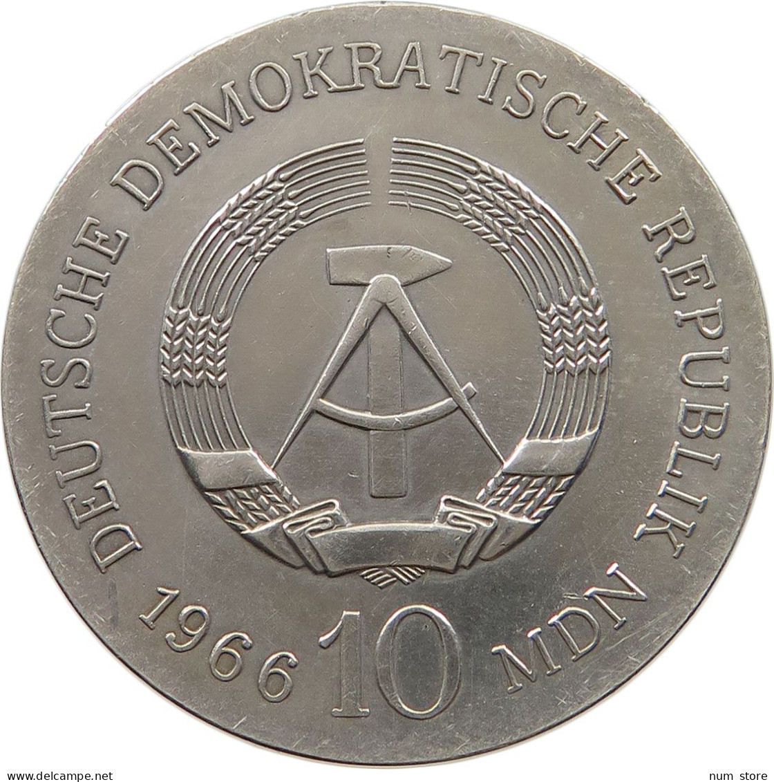 GERMANY DDR 10 MARK 1966 SCHINKEL #t120 0163 - 10 Mark