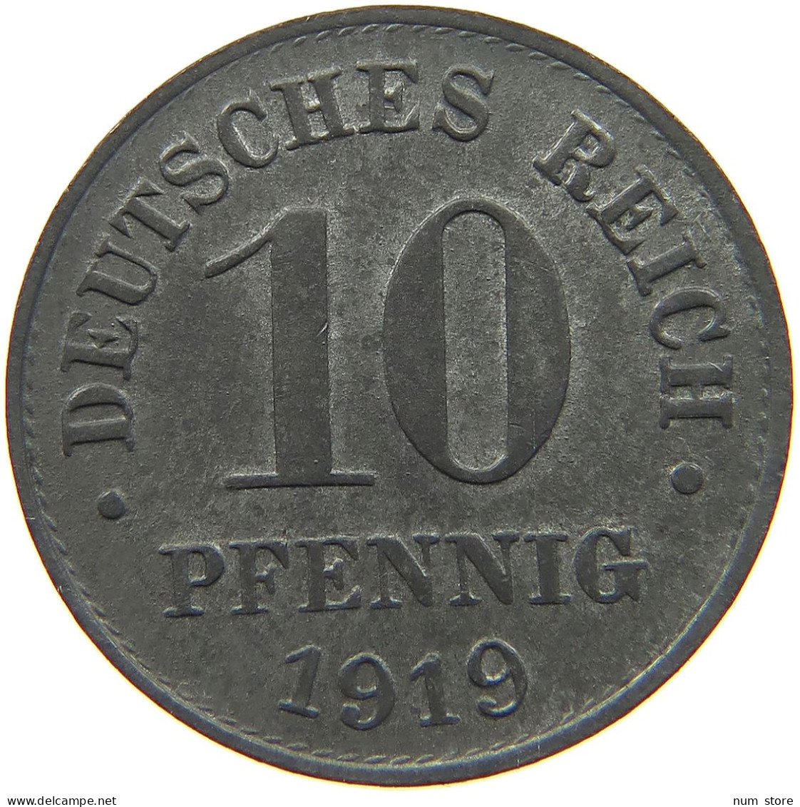 DEUTSCHES REICH 10 PFENNIG 1919  #c084 0889 - 10 Rentenpfennig & 10 Reichspfennig