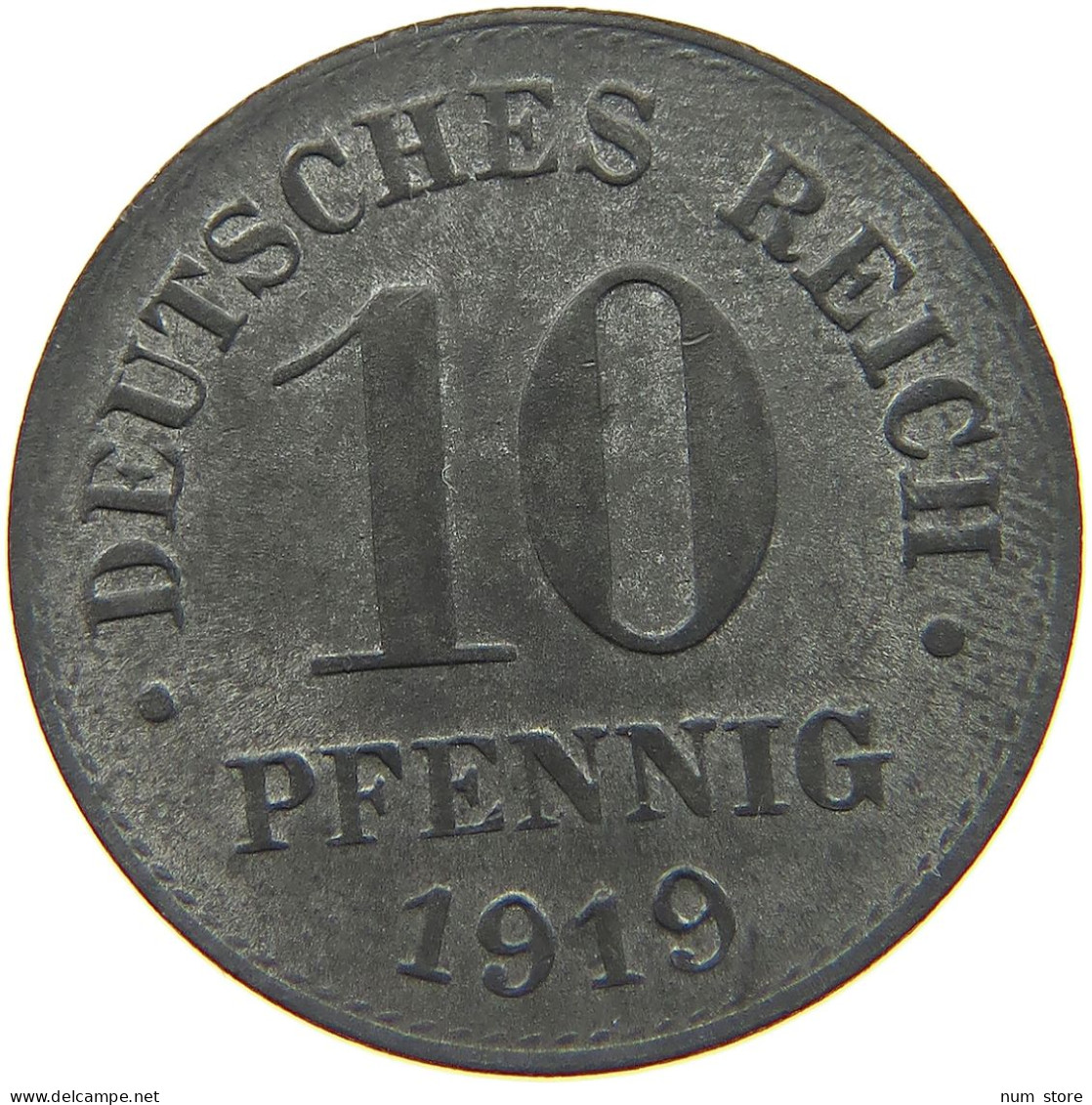 DEUTSCHES REICH 10 PFENNIG 1919  #c084 0897 - 10 Rentenpfennig & 10 Reichspfennig