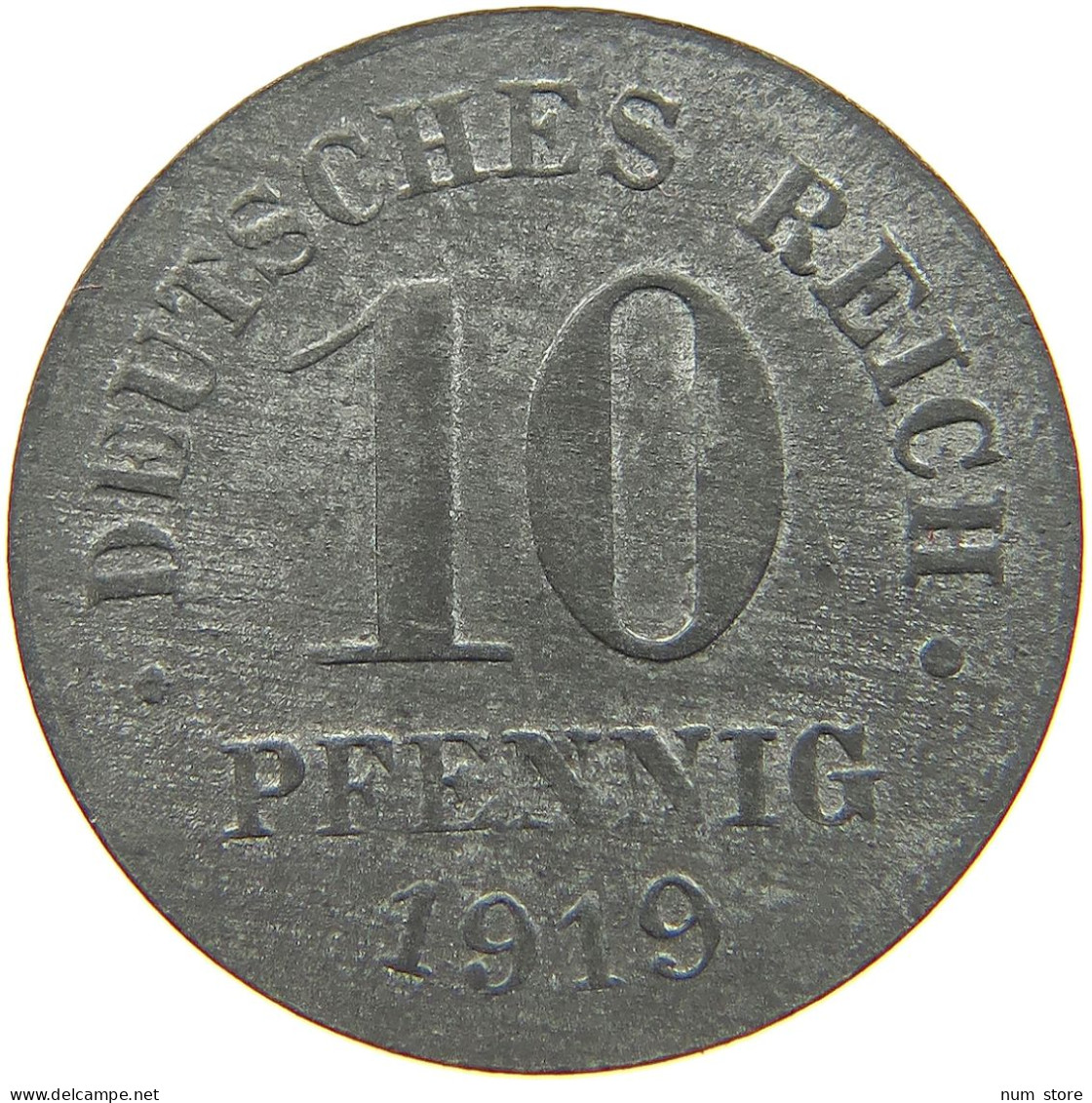 DEUTSCHES REICH 10 PFENNIG 1919  #c084 0895 - 10 Rentenpfennig & 10 Reichspfennig