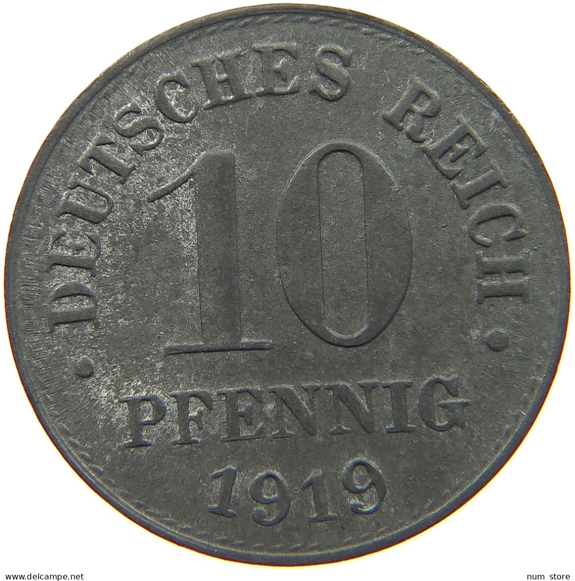 DEUTSCHES REICH 10 PFENNIG 1919  #c084 0885 - 10 Rentenpfennig & 10 Reichspfennig