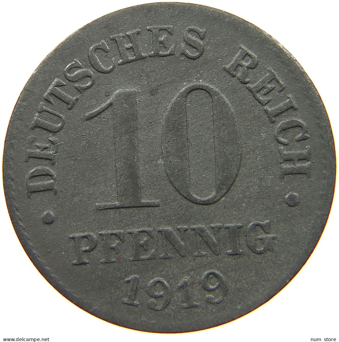 DEUTSCHES REICH 10 PFENNIG 1919  #c084 0881 - 10 Rentenpfennig & 10 Reichspfennig