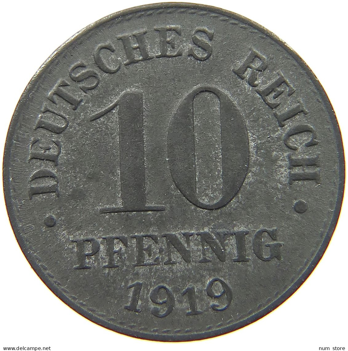 DEUTSCHES REICH 10 PFENNIG 1919  #c084 0883 - 10 Renten- & 10 Reichspfennig