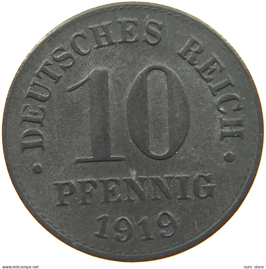DEUTSCHES REICH 10 PFENNIG 1919  #c084 0865 - 10 Rentenpfennig & 10 Reichspfennig